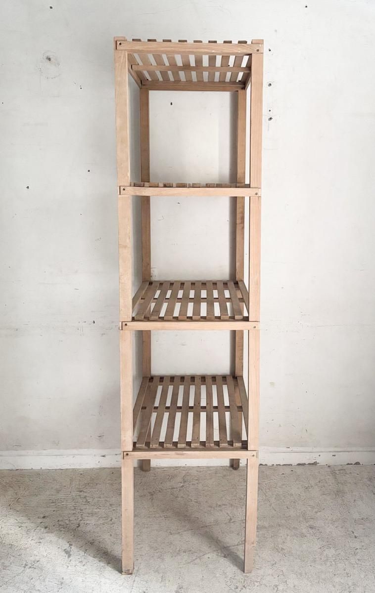 フランス製アンティークビーチ材の高級ラック