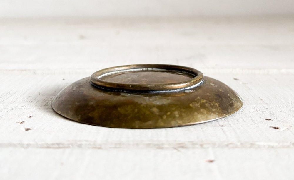 フランス製アンティーク真鍮プレートの重厚な一品