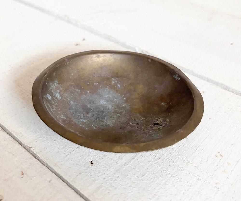 フランス製アンティークの小さな真鍮プレート