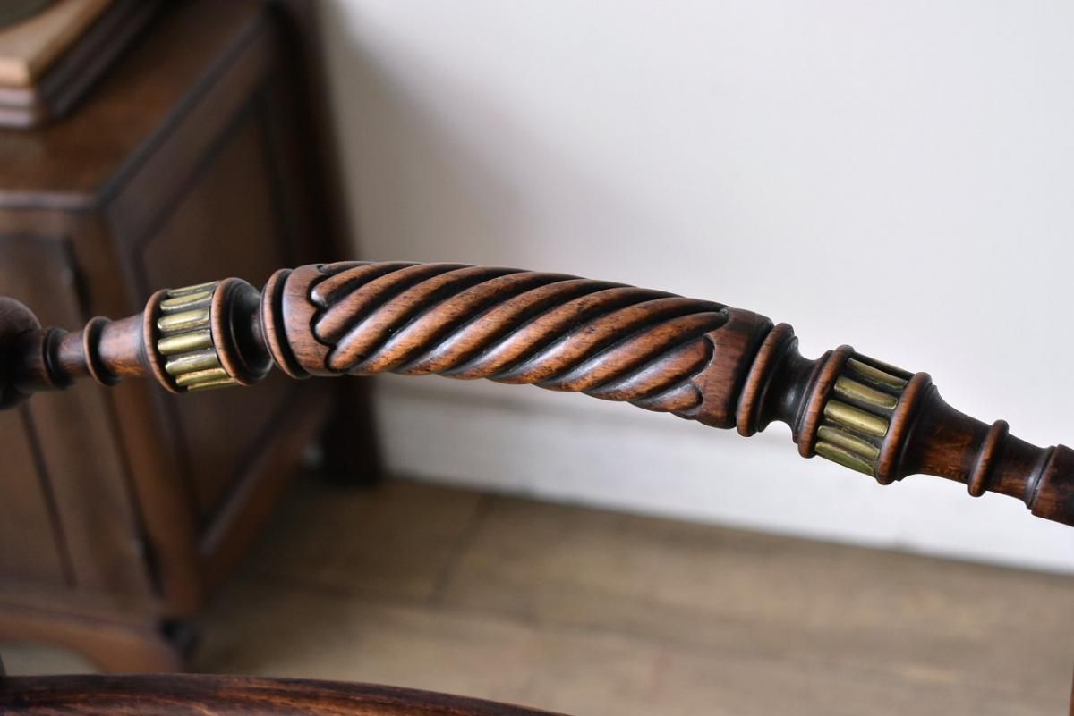 英国アンティーク　リージェンシー　CS 英国製1880年代 ビーチウッドチェア｜凛とした美しさ