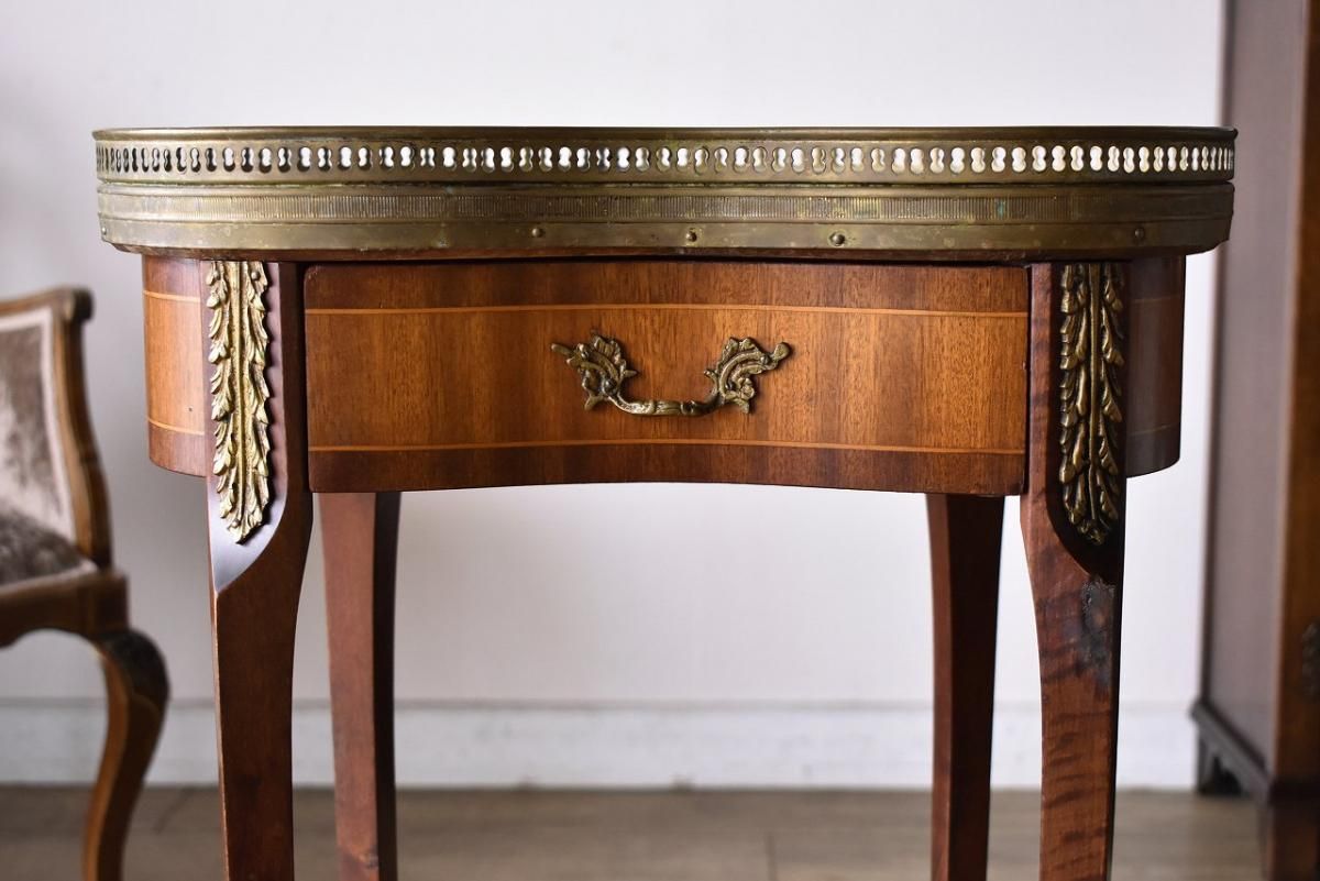 英国製1920年代 キドニーサイドテーブル｜優雅なルイ15世様式