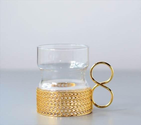 イッタラ ツァイッカ ガラスカップ クリアゴールド 1957年製