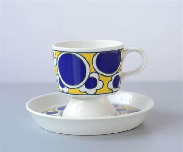 ヴィンテージARABIAデミタスカップ 鮮やかな色使い