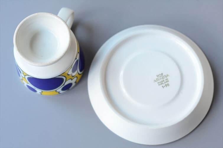 ヴィンテージフィンランド製デミタスカップ 鮮やかな色使い