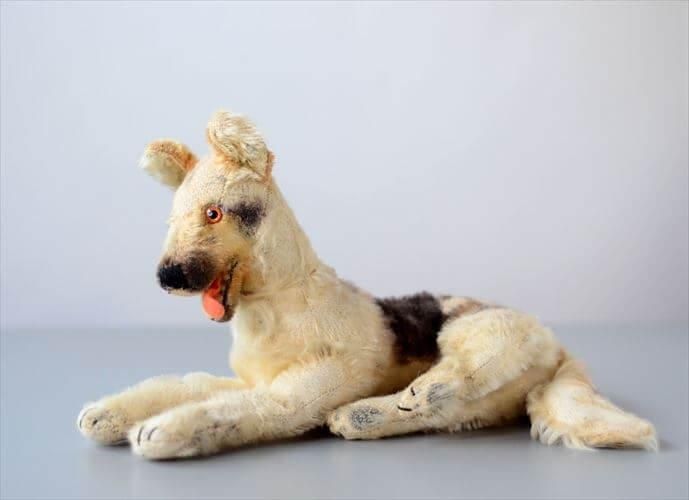 ドイツ製 Steiff くつろぐシェパード シュタイフ ぬいぐるみ