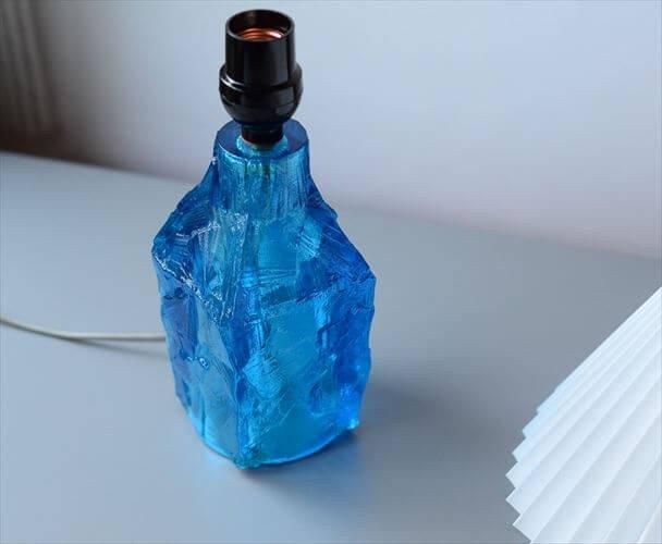 ♪❤️ ランプワーク　ハート　ブルー　ガラスビーズ　マスクチェーン ♪❤️ ランプワークハートブルーガラスビーズマスクチェーン