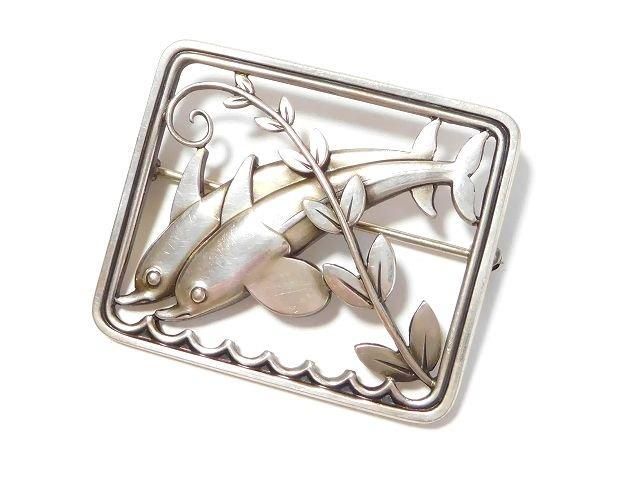 ★希少　ジョージ ジェンセン アメーバ ブローチ 315 ヴィンテージ シルバー ☆希少 ジョージ ジェンセン アメーバ ブローチ 315