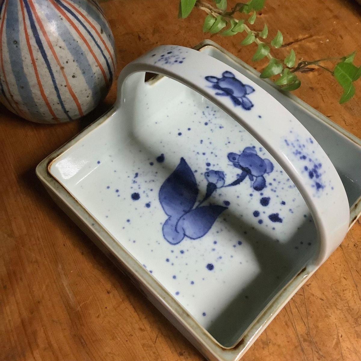 レトロ　手描き　角鉢　５客 たち吉 赤絵 金彩 八角小鉢揃 5客セット 角鉢 角皿 古伊万里