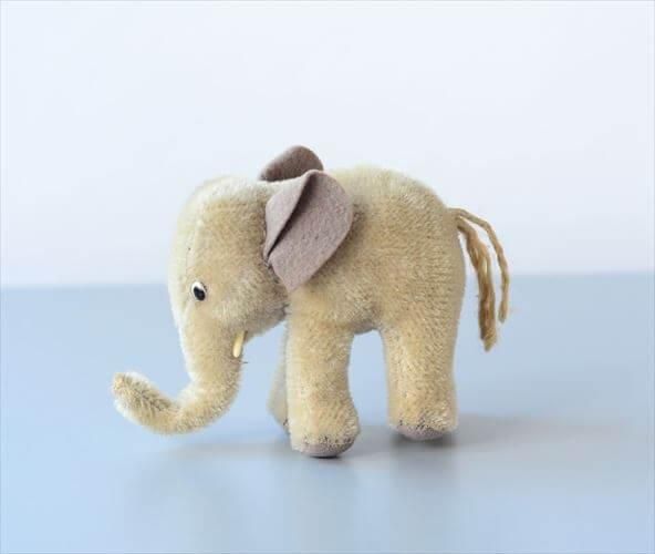 【シュタイフ】レアなアンティークの象のぬいぐるみ 送料無料 シュタイフ Elephant 22cm エレファント/象/ゾウ/ぞう