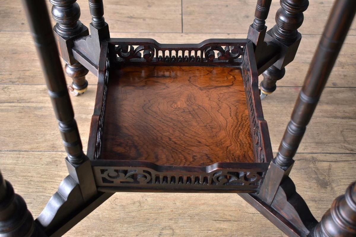 英国製1890年代のローズウッドテーブル｜希少なシノワズリスタイル