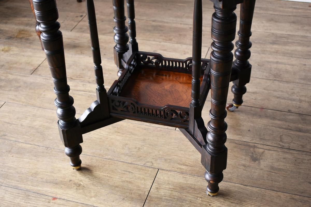 英国製1890年代のローズウッドテーブル｜希少なシノワズリスタイル