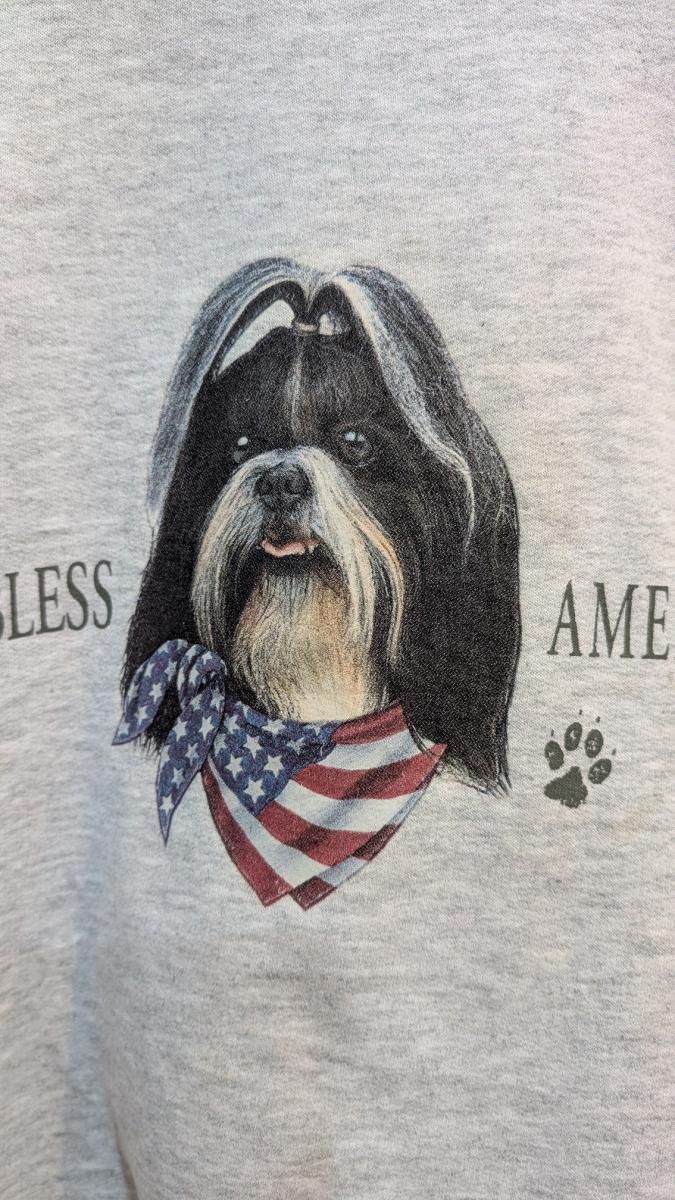 USA製】シーズー 犬 dog スウェット トレーナー グレー Lサイズ USA製】シーズー 犬 dog スウェット トレーナー グレー Lサイズ
