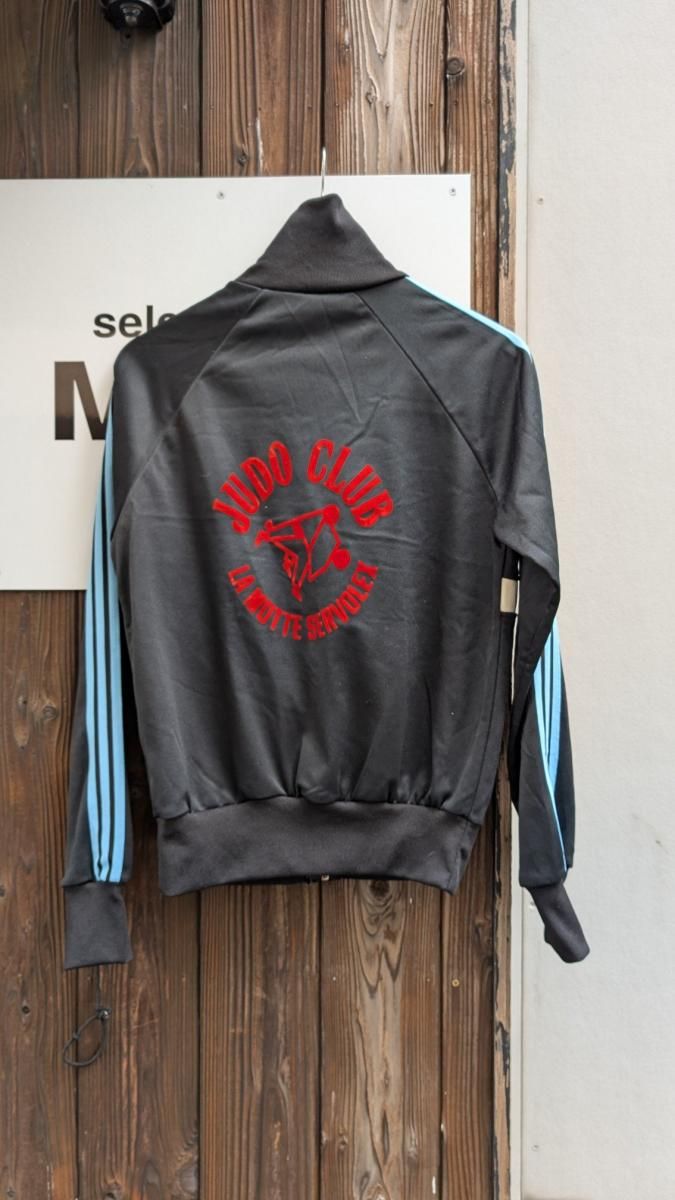 adidas ジャージ トラックジャケット　古着　フランス製 フランス製アディダス柔道クラブトラックジャケット紺色
