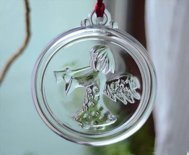 ヴィンテージデンマーク製ガラスオーナメント天使のラッパ