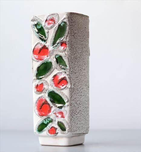東ドイツ製 ヴィンテージ Strehla Fat Lava Vase 陶器の花瓶