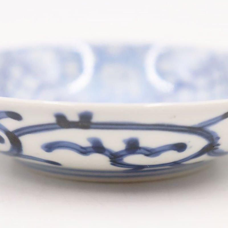 骨董　アンティーク　清朝　中国　染付　花文様　豆皿　小皿　手塩皿　5枚 骨董 アンティーク 清朝 中国 染付 花文様 豆皿 小皿 手塩皿 5枚