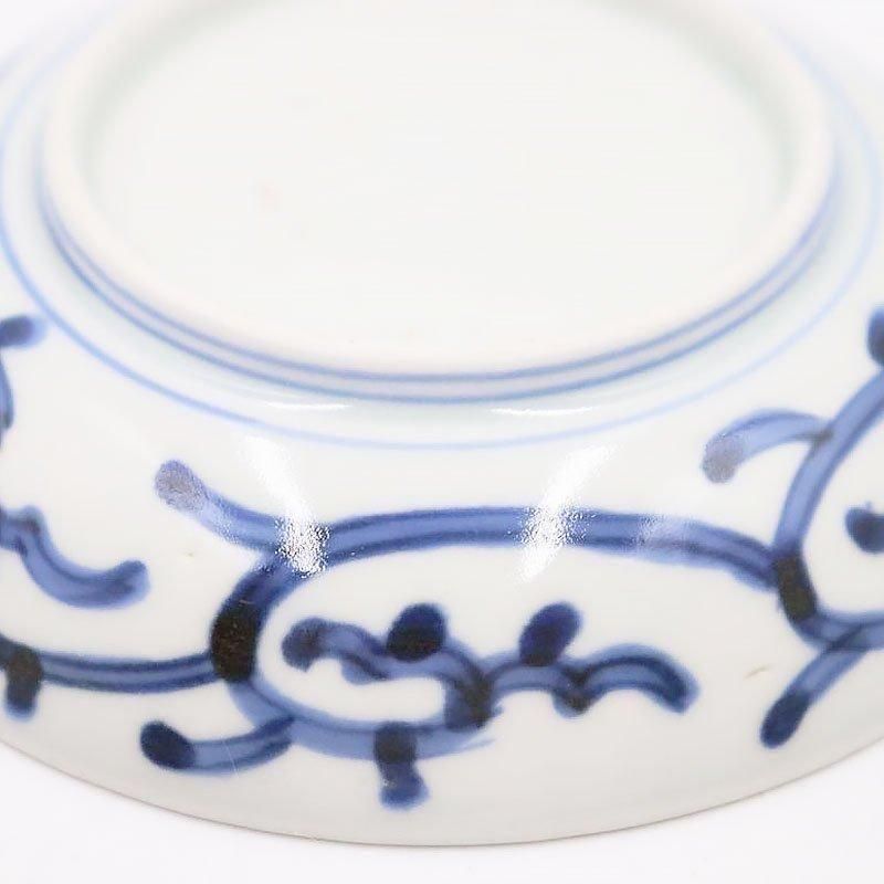 骨董　アンティーク　大きめの皿！ 手描き染付豆皿｜明治大正アンティーク｜おもてなし普段使い