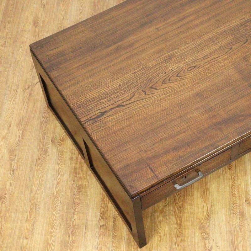 昭和初期のケヤキ製片袖文机