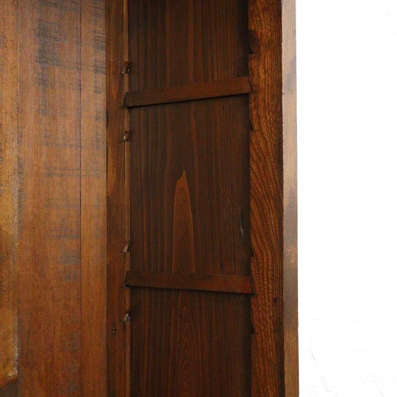 大正昭和のケヤキ製四尺引戸食器棚