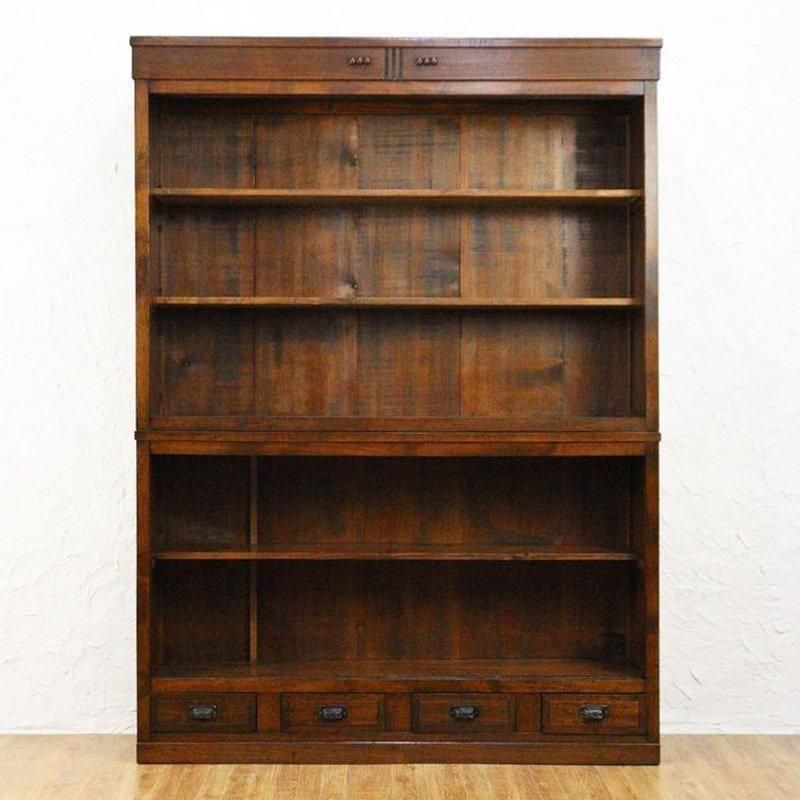 大正昭和のケヤキ製四尺引戸食器棚