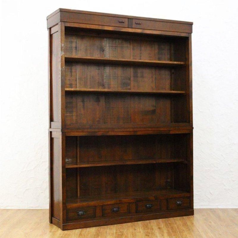 アンティーク　昭和レトロ 木製ガラス戸棚 キャビネット 本棚 食器棚 古道具 アンティーク ガラス すりガラス 食器棚 飾り棚 昭和レトロ 本棚