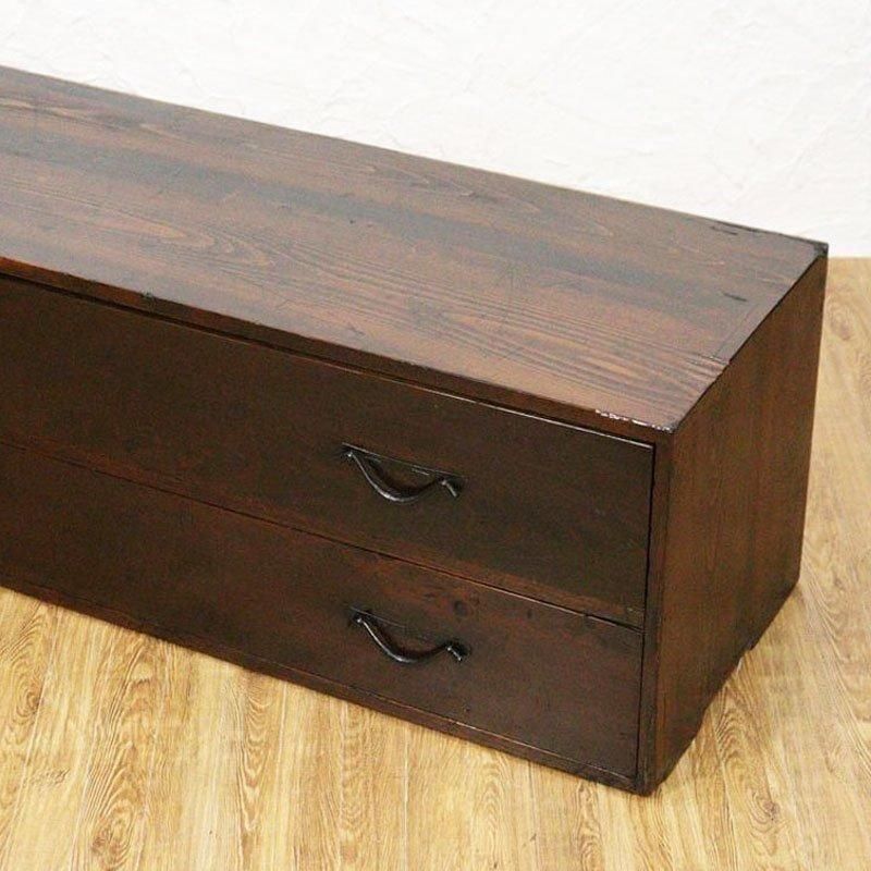 欅 古い和箪笥　引戸・引出し収納時代箪笥和モダンローボード昭和AVボードテレビ台 7krk23.jpg