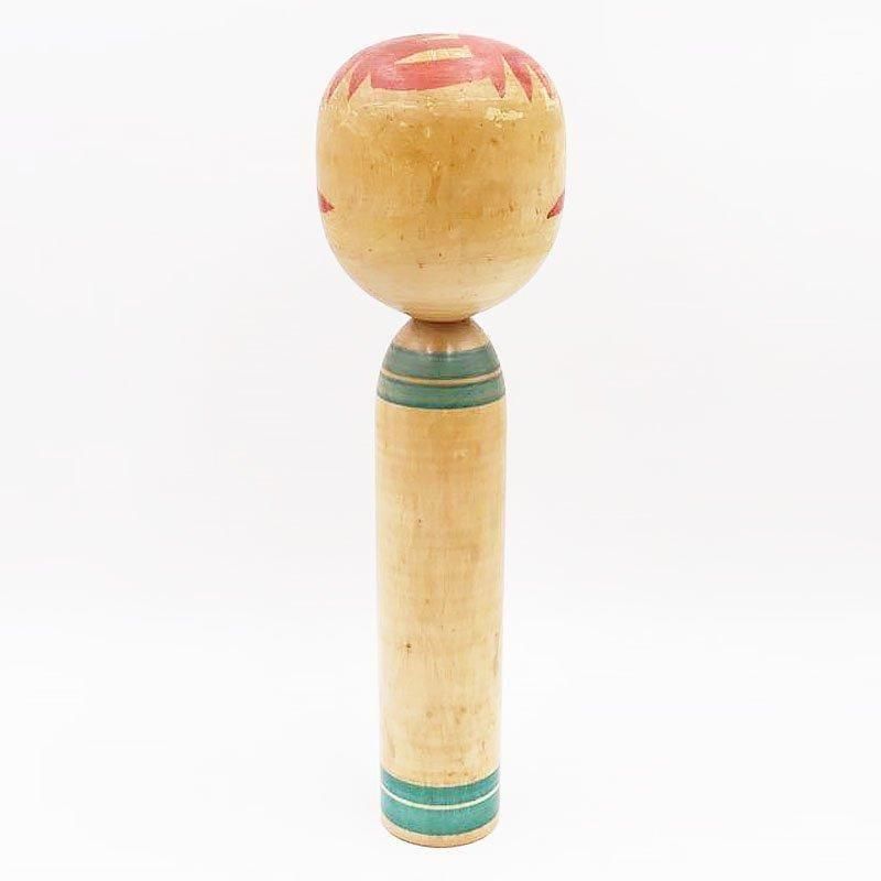 木地製伝統こけし人形 重ね菊 昭和中期 直径10センチ