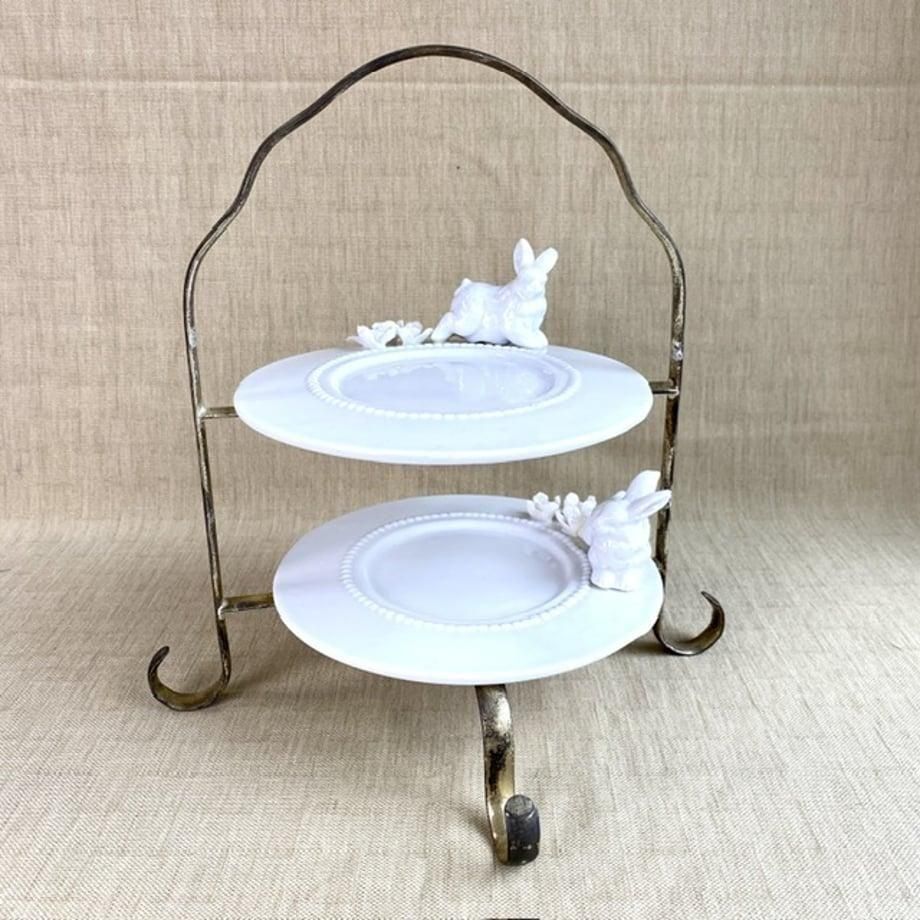 ドイツ製クローマー社ウサギケーキスタンド