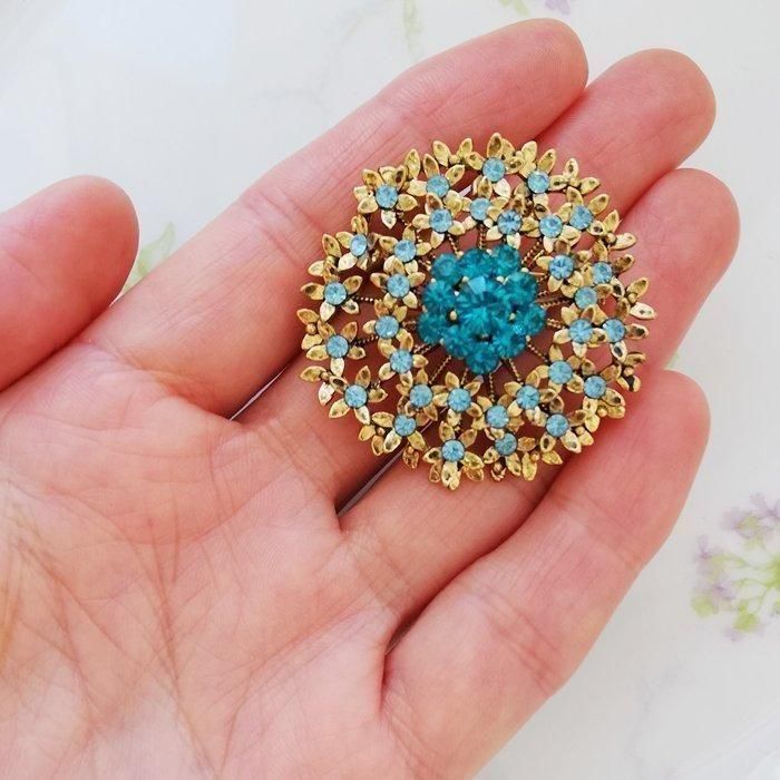 アンティークレトロリング ゴールド 花 フラワー ラインストーン 繊細 芸術③ レトロ カラー ストーン フラワー リング – GOLDY Onlinestore