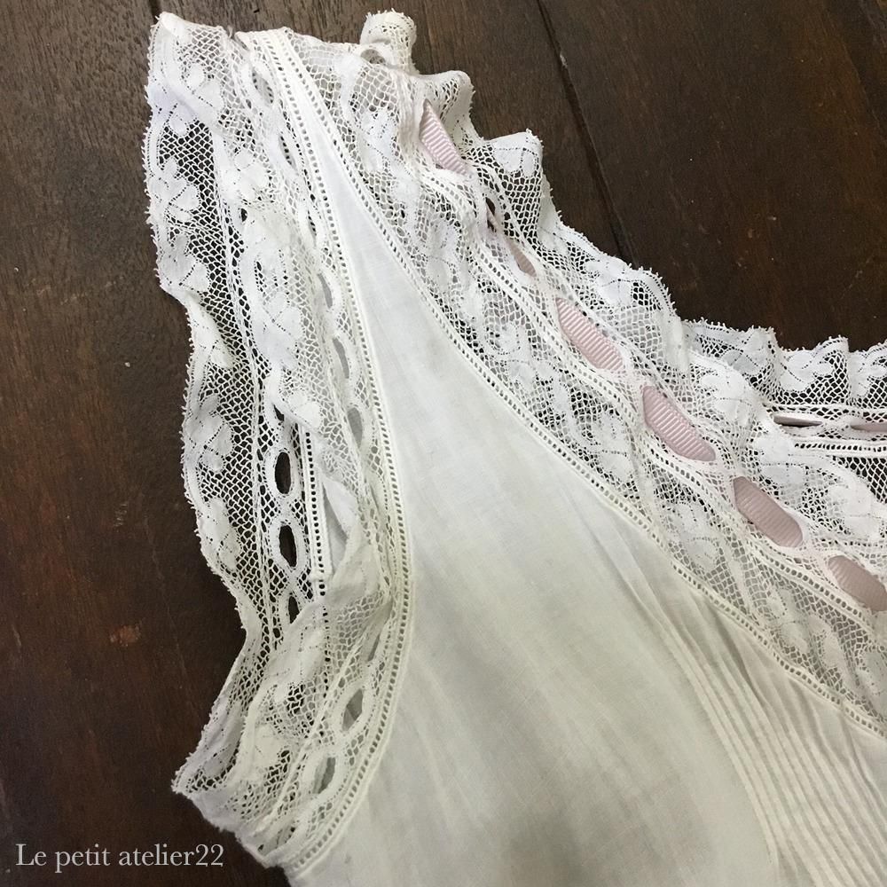 ♡沢山♡　フランスアンティーク　レース　ドレスパーツ　ヴァランシエンヌ　素材 アンティークレース | フランス お花模様のヴァランシエンヌ