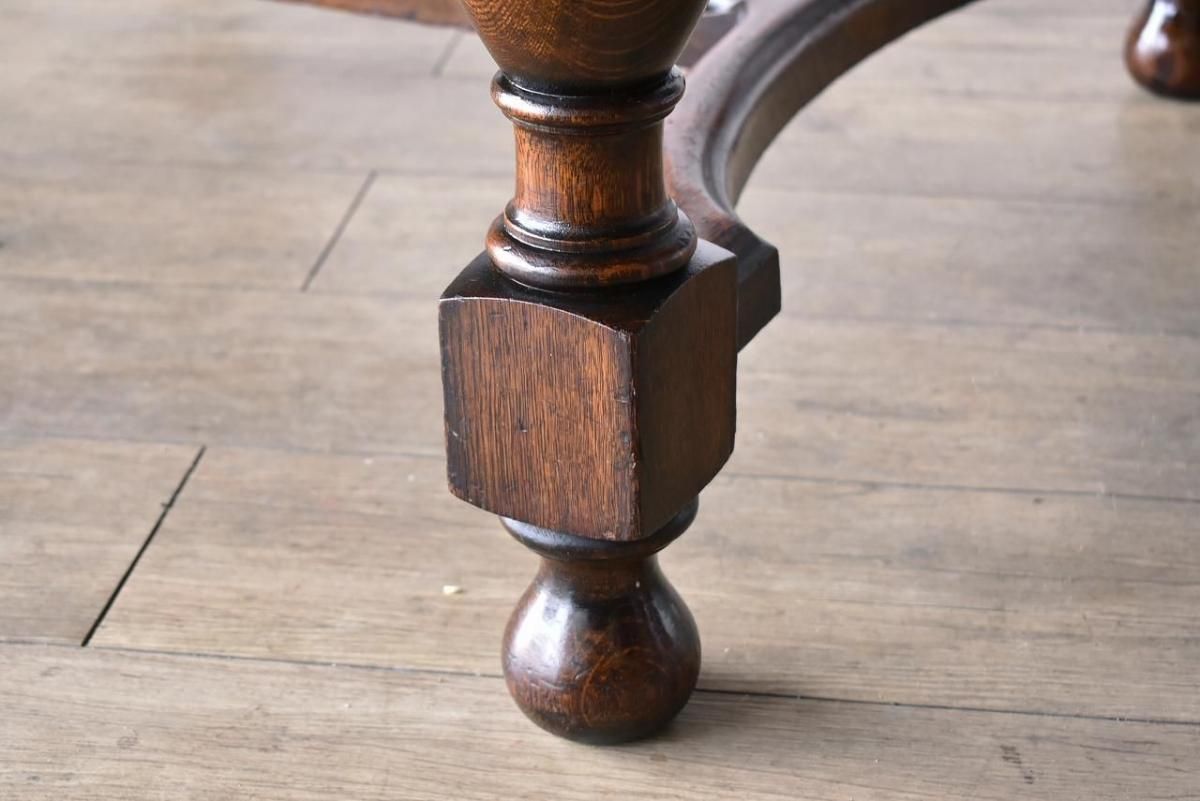 枯鐵☆管402☆イギリス製☆アンティーク☆ドローリーフ☆ダイニングテーブル 1920年代英国製オークのドローリーフテーブル重厚な存在感