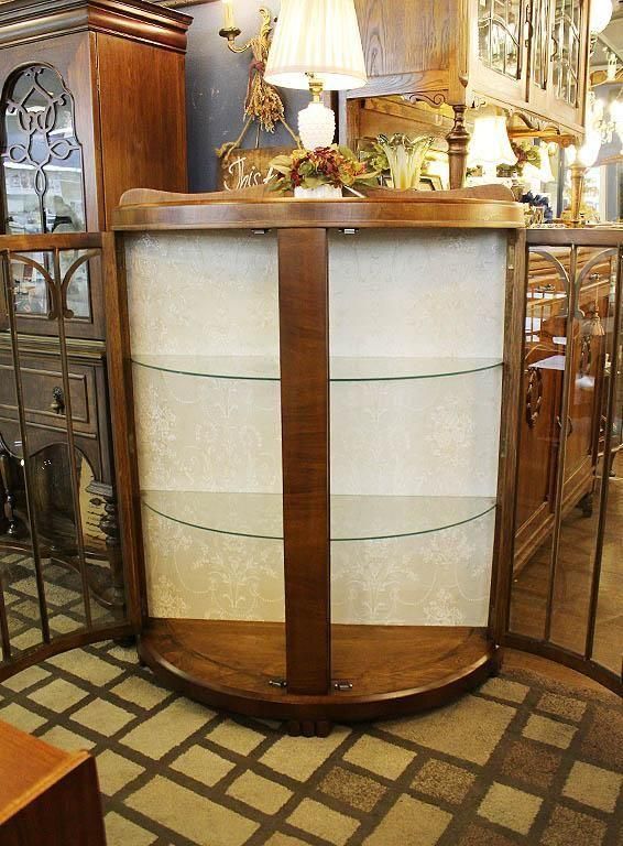 k*】様 アンティーク・ハーフムーンキャビネット【16日まで】 英国製ハーフムーンキャビネット｜1930'sガラスキャビネット