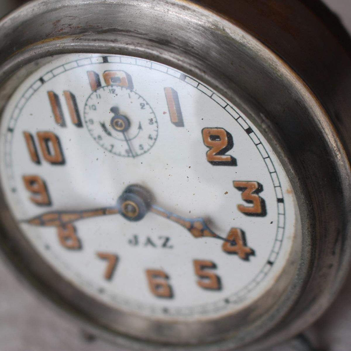 フランス製JAZ目覚まし時計1930年代メタル