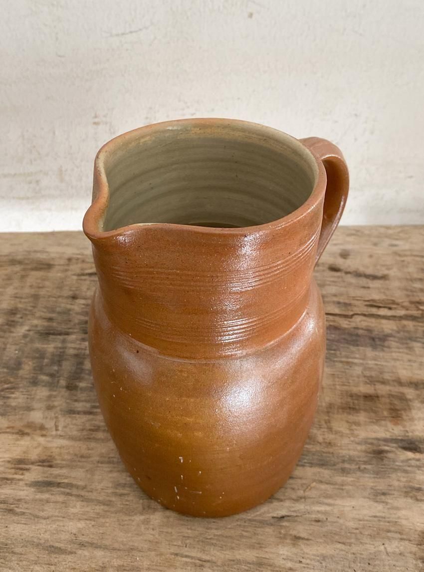 フランス アンティーク　ピッチャー フランスアンティーク陶器ピッチャーW1(K-ce 235)<span style=