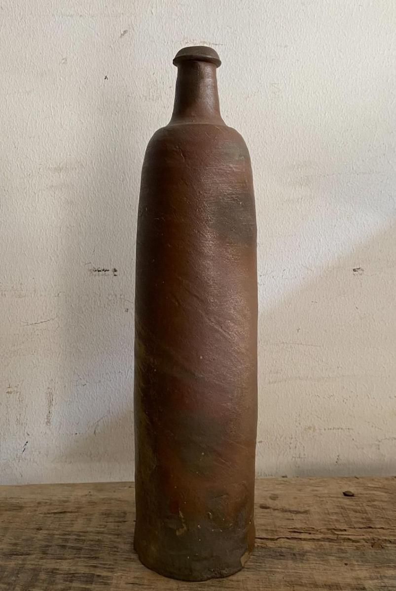 【写真左】アンティークボトル　ワインボトル　陶製　フランスアンティーク z118.J_dai.jpg