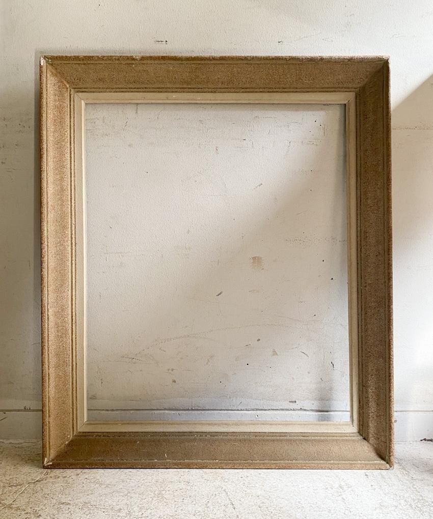 フランス製アンティークのシンプルな大型フレーム