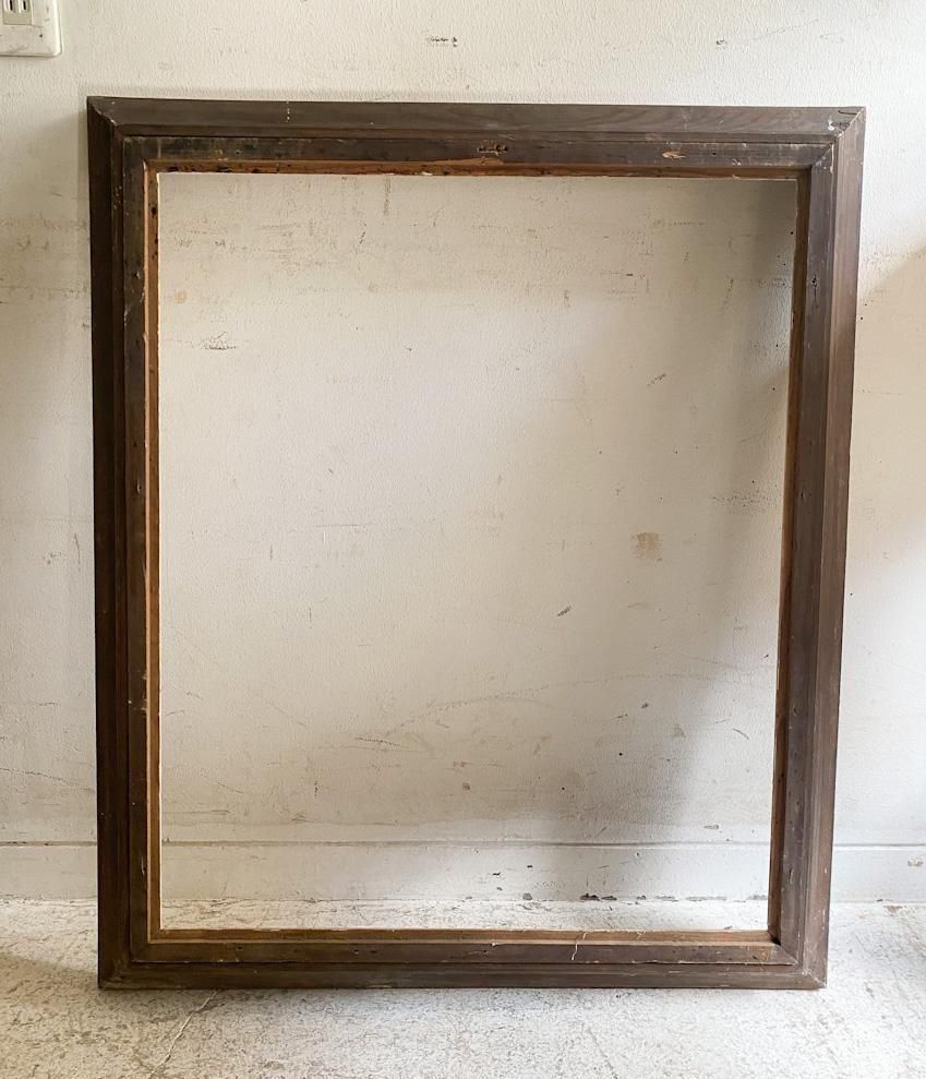 フランス製アンティークのシンプルな大型フレーム
