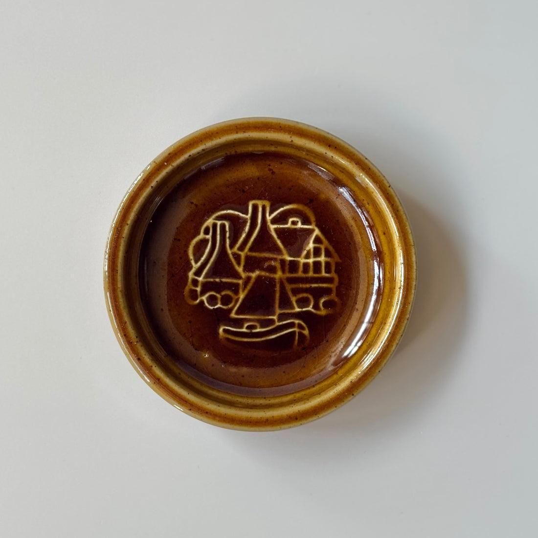 デンマーク製ヴィンテージ灰皿｜Michael Andersen&son 船の絵柄