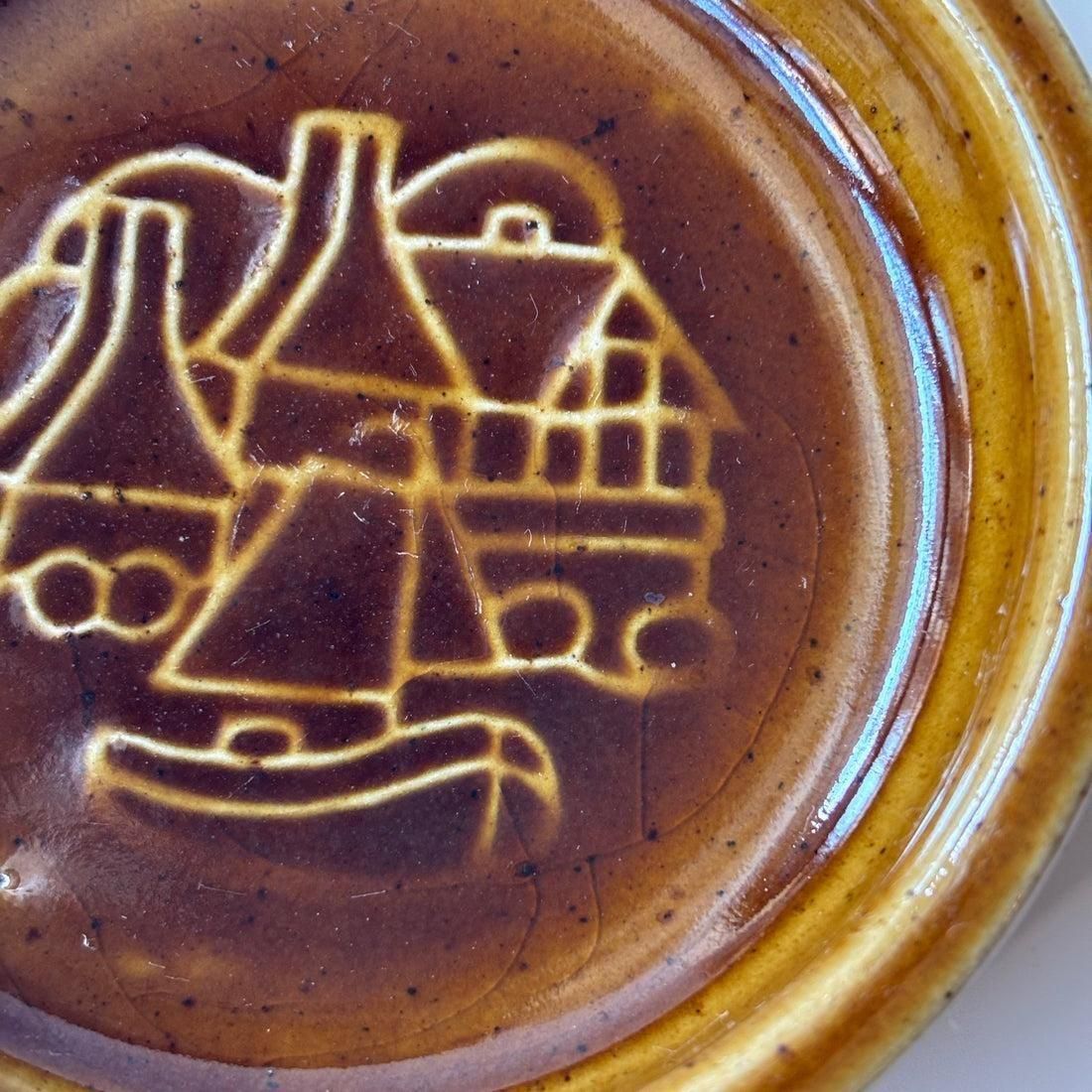 デンマーク製ヴィンテージ灰皿｜Michael Andersen&son 船の絵柄