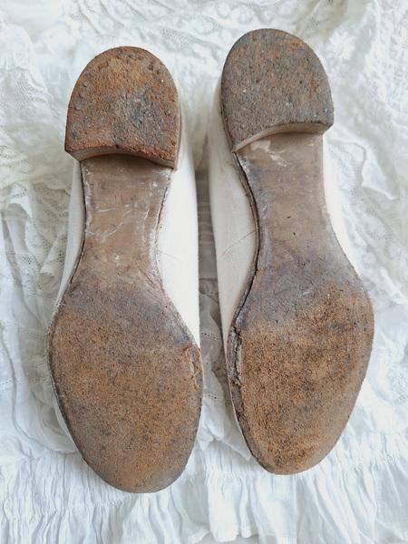 ♡フランスアンティーク　コミュニオンシューズ　初聖体ドレス　リボン　オモニエール ♡フランスアンティーク コミュニオンシューズ 初聖体ドレス