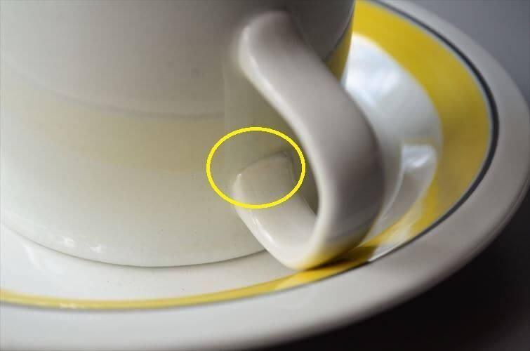 アラビア ファエンツァ カップ&ソーサー イエロー ヴィンテージ