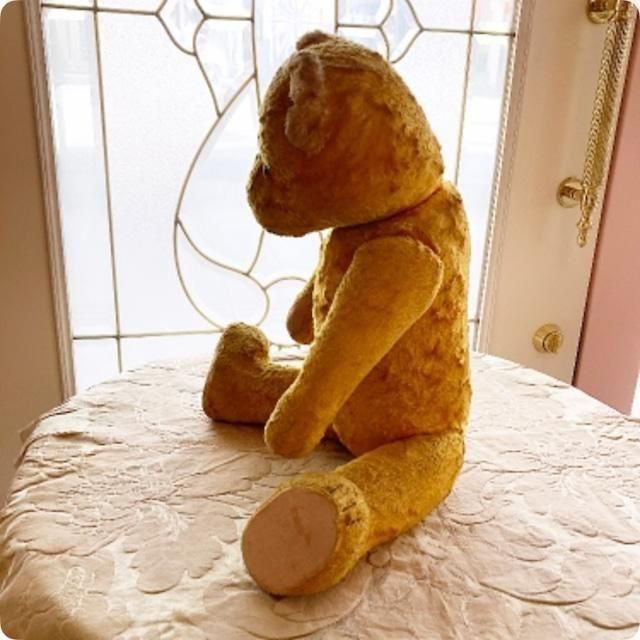 フランスアンティークベア くまぬいぐるみ ベージュ | Brocante