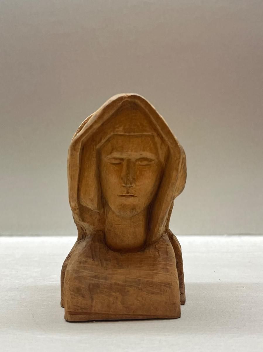 木彫りの聖母胸像｜1940年代フランスアンティーク