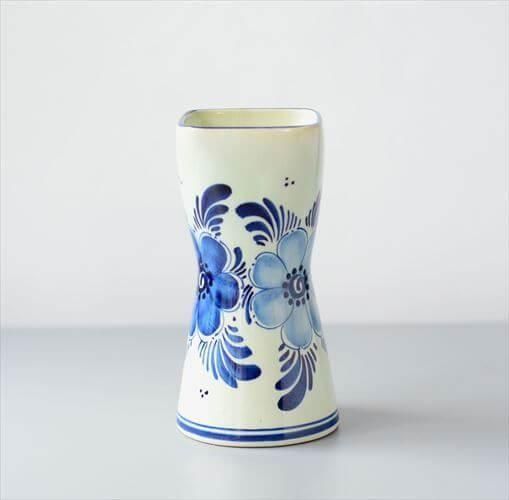 オランダ製 デルフト焼き ヴィンテージ 陶器の花瓶 Delfts blauw