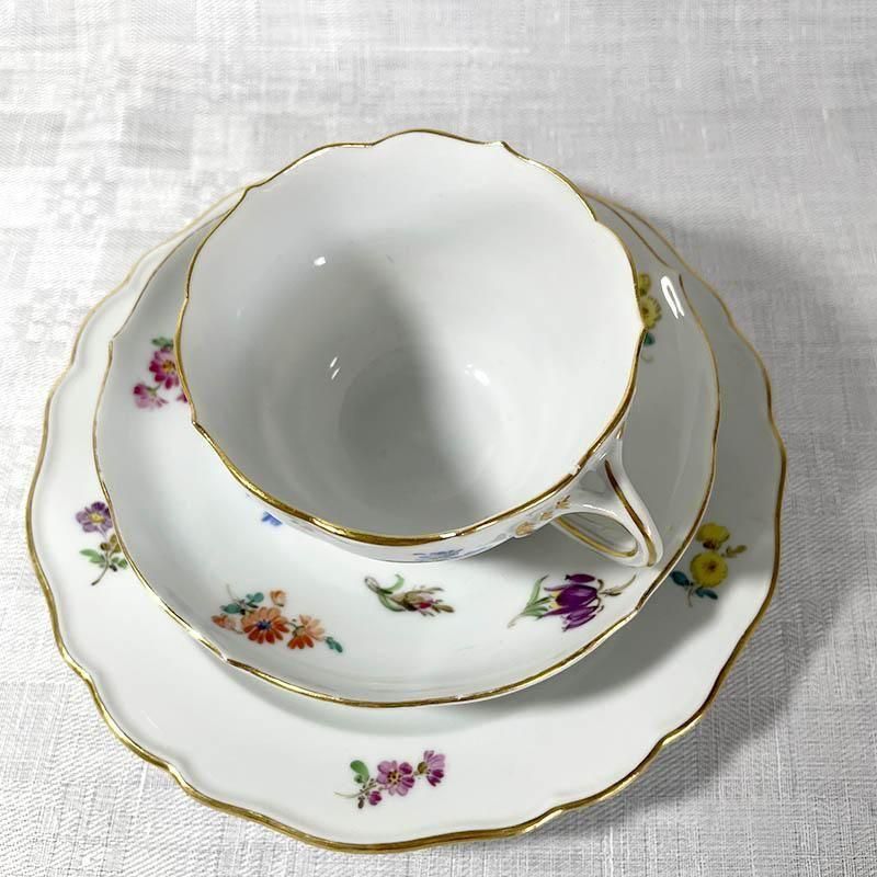 マイセン 金彩 小花散し コーヒーカップ＆ソーサー 一級品