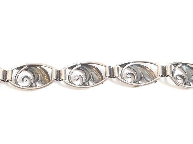 70s ヴィンテージ　デンマークジュエリー　ヘビー　エリプスチェーン　ブレス 70s ヴィンテージデンマークジュエリーヘビーエリプスチェーンブレス