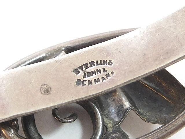 ヴィンテージ北欧デンマーク製John Lauritzen細工花ブレスレット