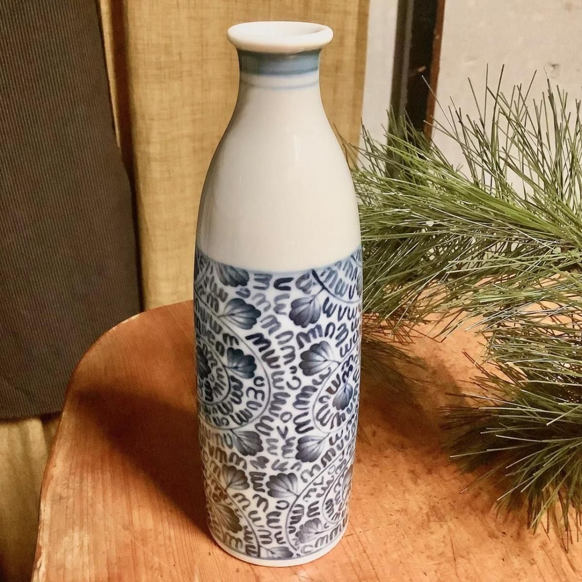 徳利蛸唐草 徳利 金峰作 共箱入り 完品