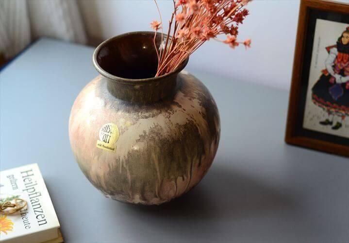 ドイツ製 ヴィンテージ Ruscha Fat Lava Vase 花瓶 花器 ドイツ製 ヴィンテージ Ruscha Fat Lava Vase 花瓶 花器