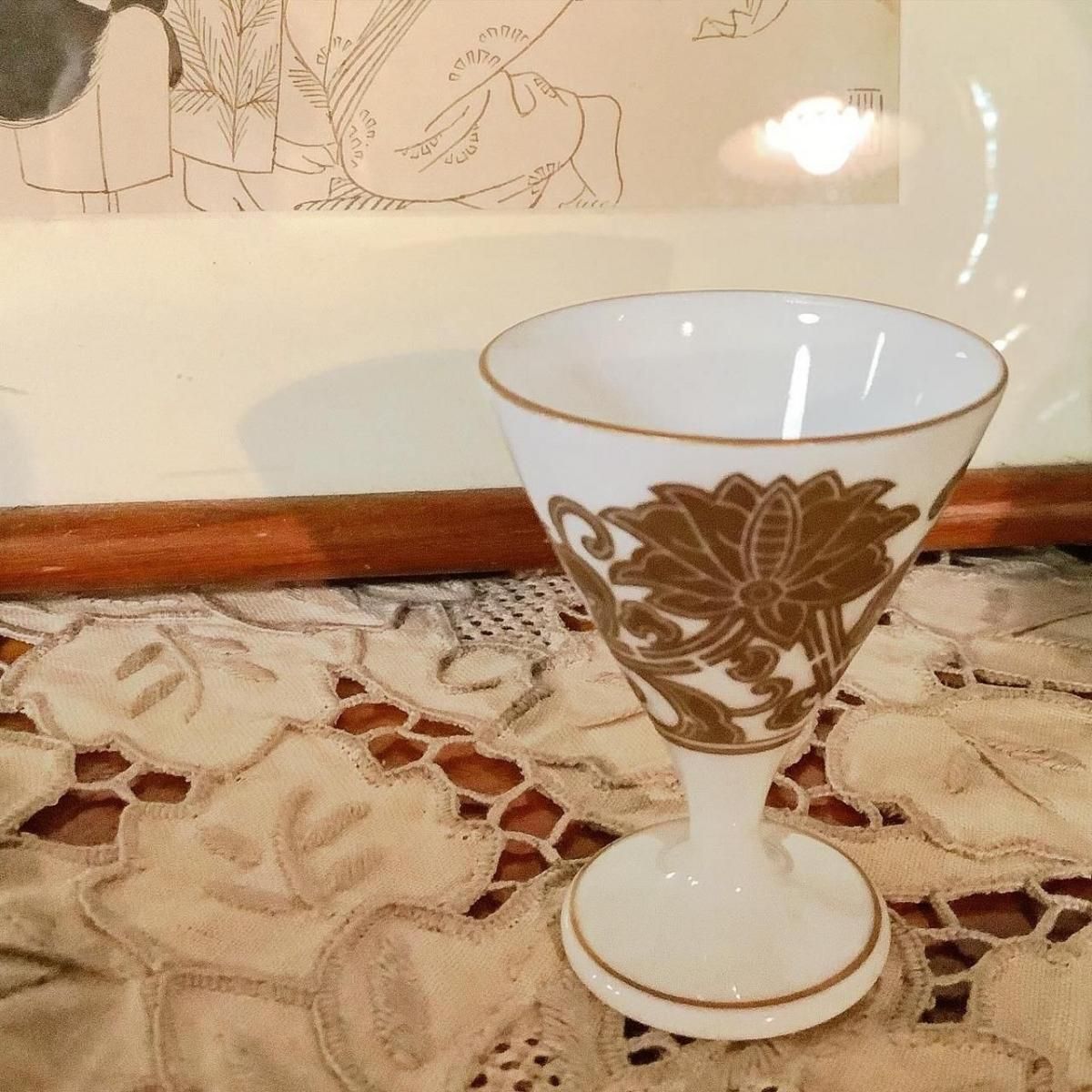 有田焼ミニ其泉窯杯 - ANTIQUE LEAVES 有田焼ミニ其泉窯杯 - ANTIQUE LEAVES
